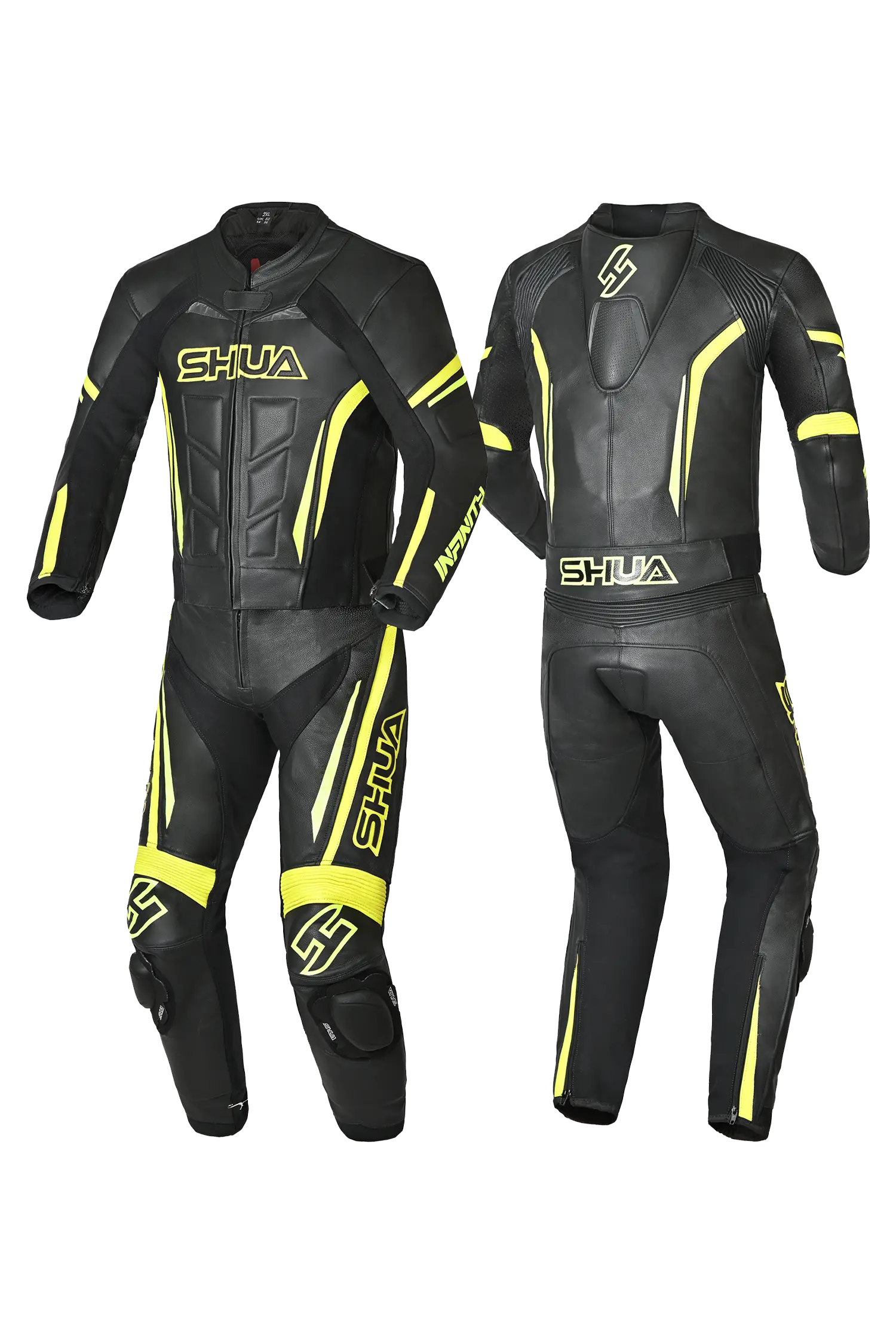 Shua Infinity Tuta Moto 2 pezzi Nero/Giallo 