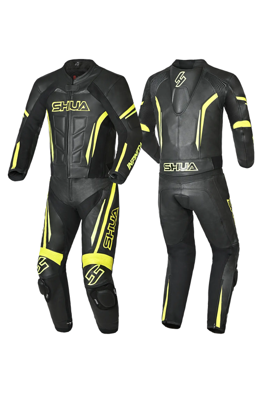 Shua Infinity Tuta Moto 2 pezzi Nero/Giallo 