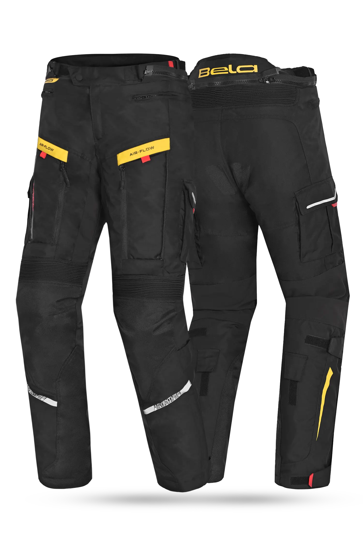 Bela Transformer Pantaloni da moto uomo Nero Giallo fluor 
