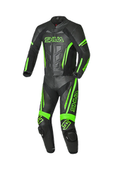 Shua Infinity Tuta Moto 2 pezzi Nero/Verde 