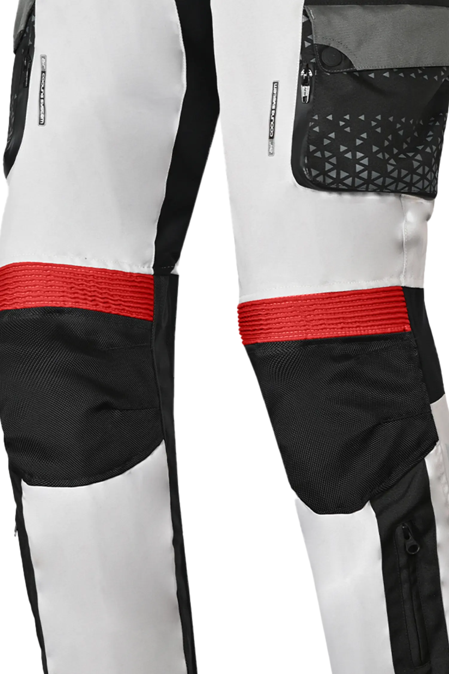 Bela Crossroad Extreme WP Pantaloni in tessuto impermeabile Ice/ Nero/ Rosso 