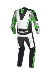 BELA NorthStar 1PC tute da corsa moto bianco Nero Verde 