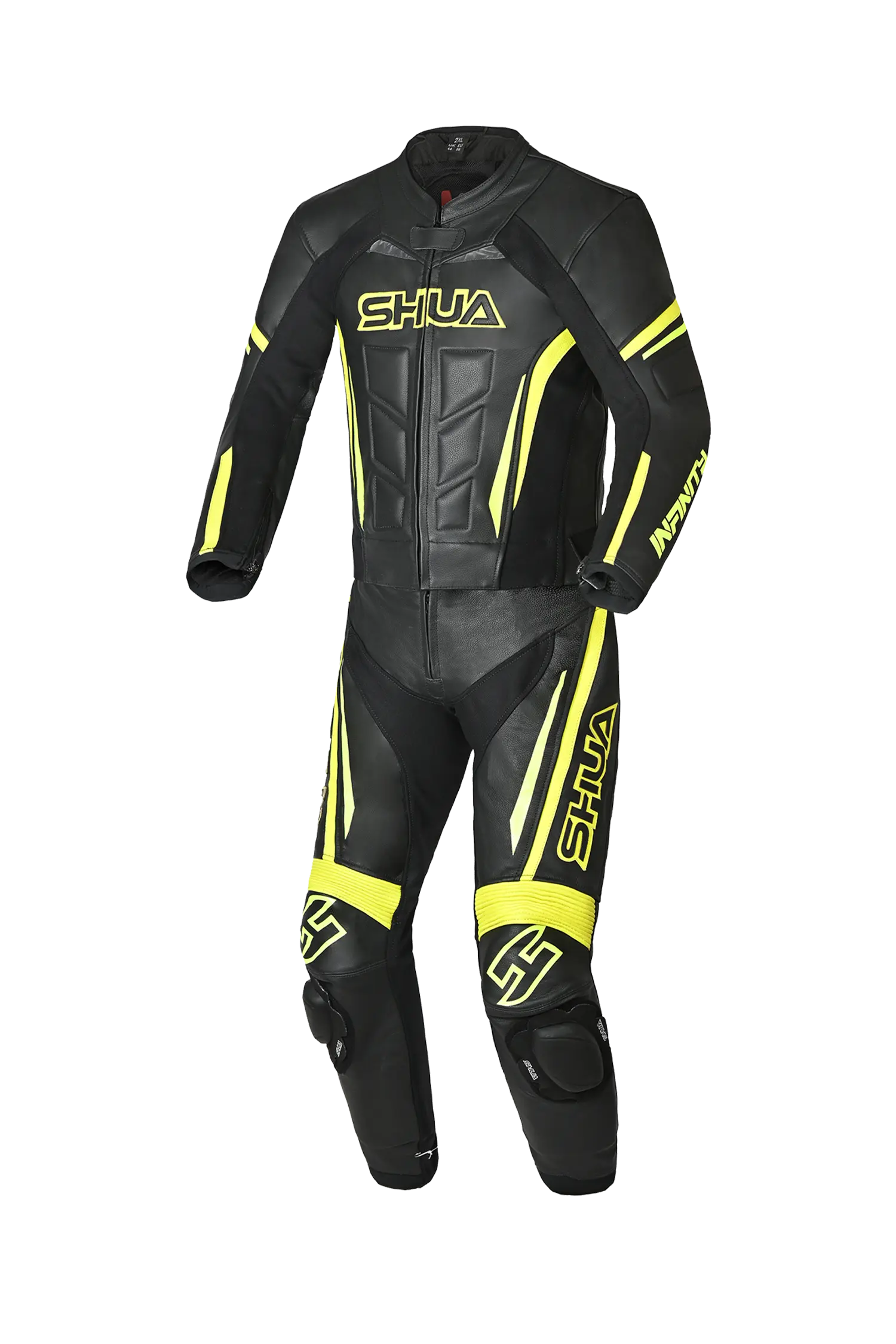 Shua Infinity Tuta Moto 2 pezzi Nero/Giallo 