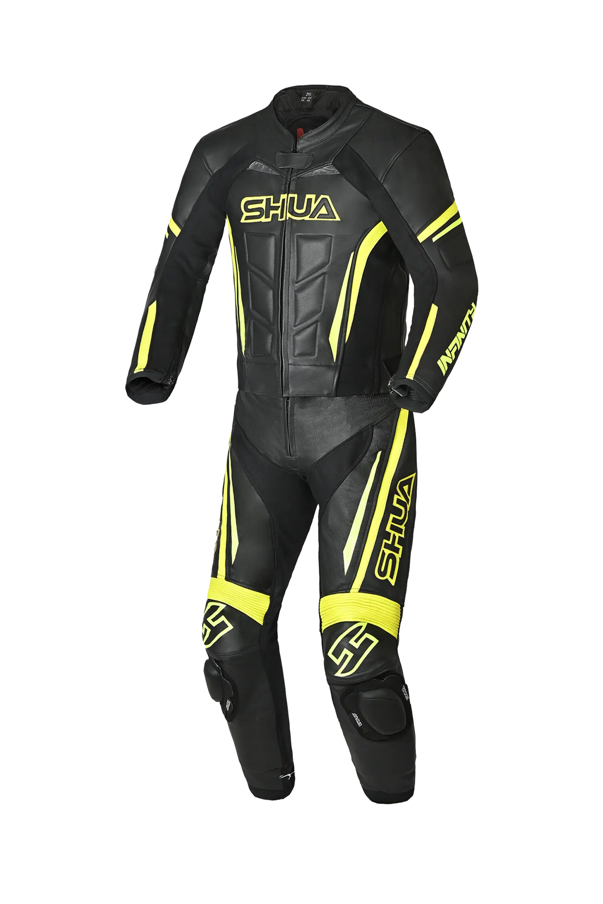 Shua Infinity Tuta Moto 2 pezzi Nero/Giallo 