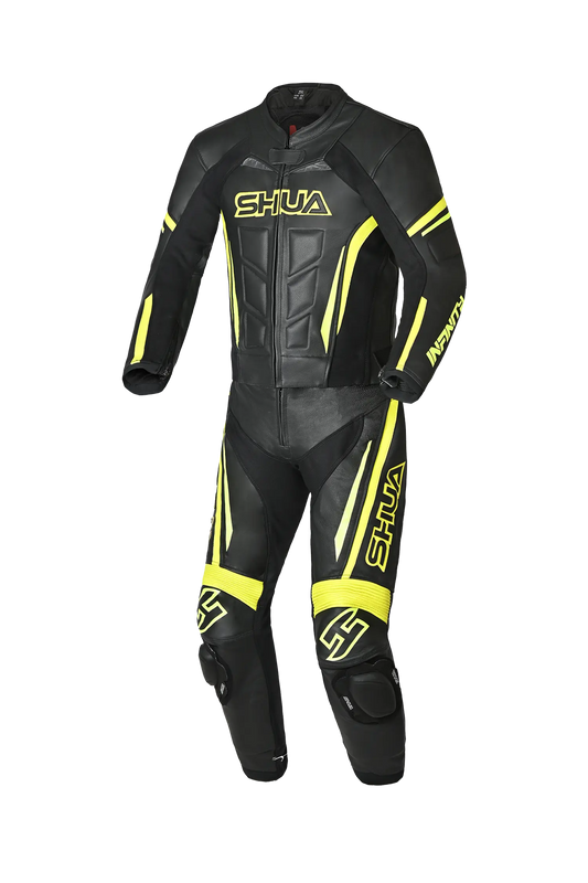 Shua Infinity Tuta Moto 2 pezzi Nero/Giallo 