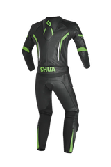Shua Infinity Tuta Moto 2 pezzi Nero/Verde 