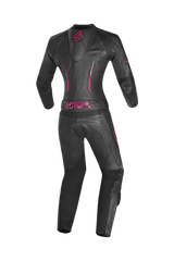Shua Infinity Tuta Moto donna 2 pezzi Nero/fushia 
