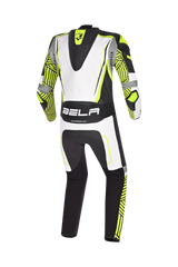BELA NorthStar 1PC tute da corsa moto Nero Blanco Giallo 
