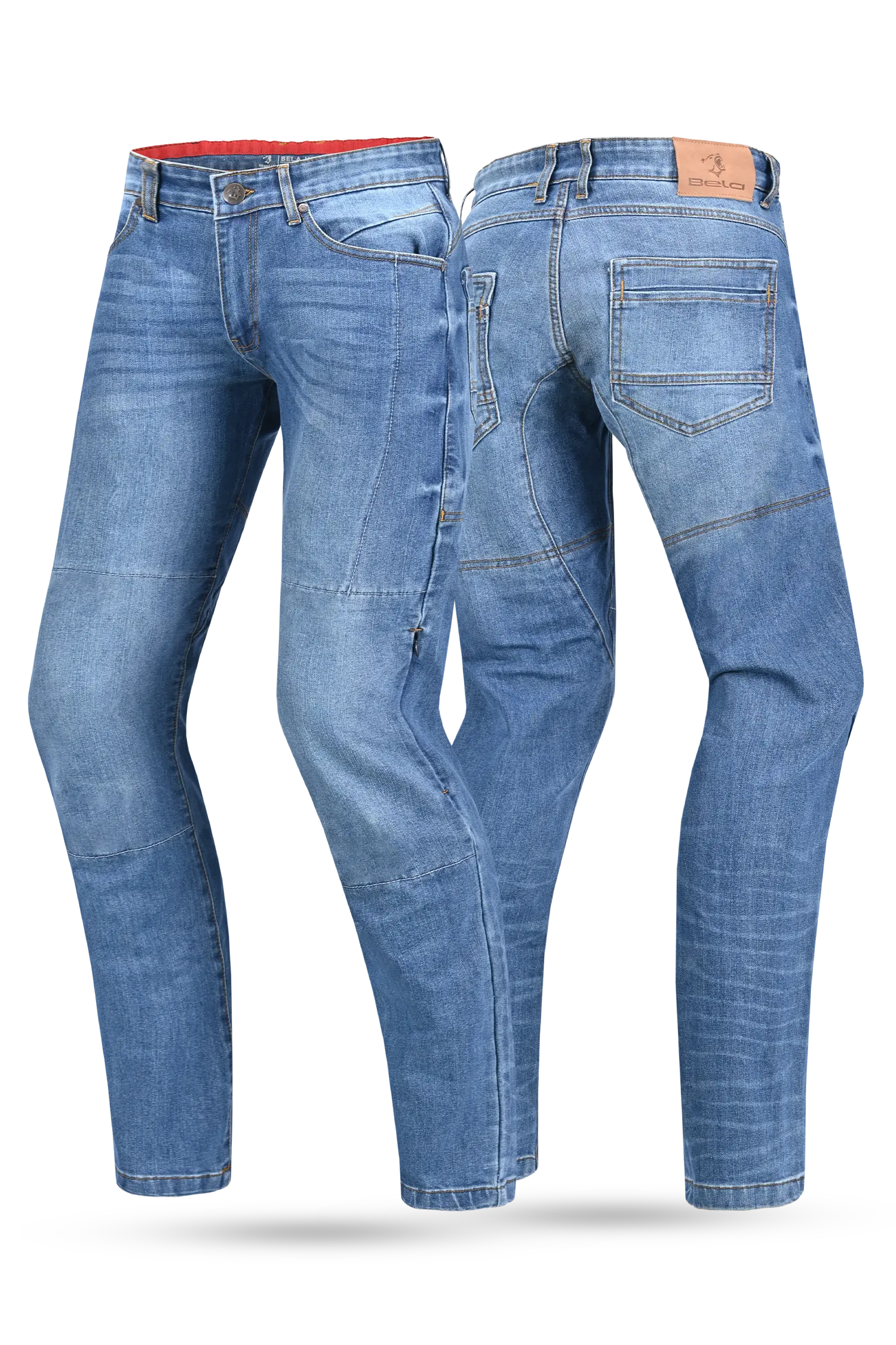 Bela Kevin (MXD-403) Jeans Moto per Uomo Blu 