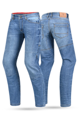 Bela Kevin (MXD-403) Jeans Moto per Uomo Blu 