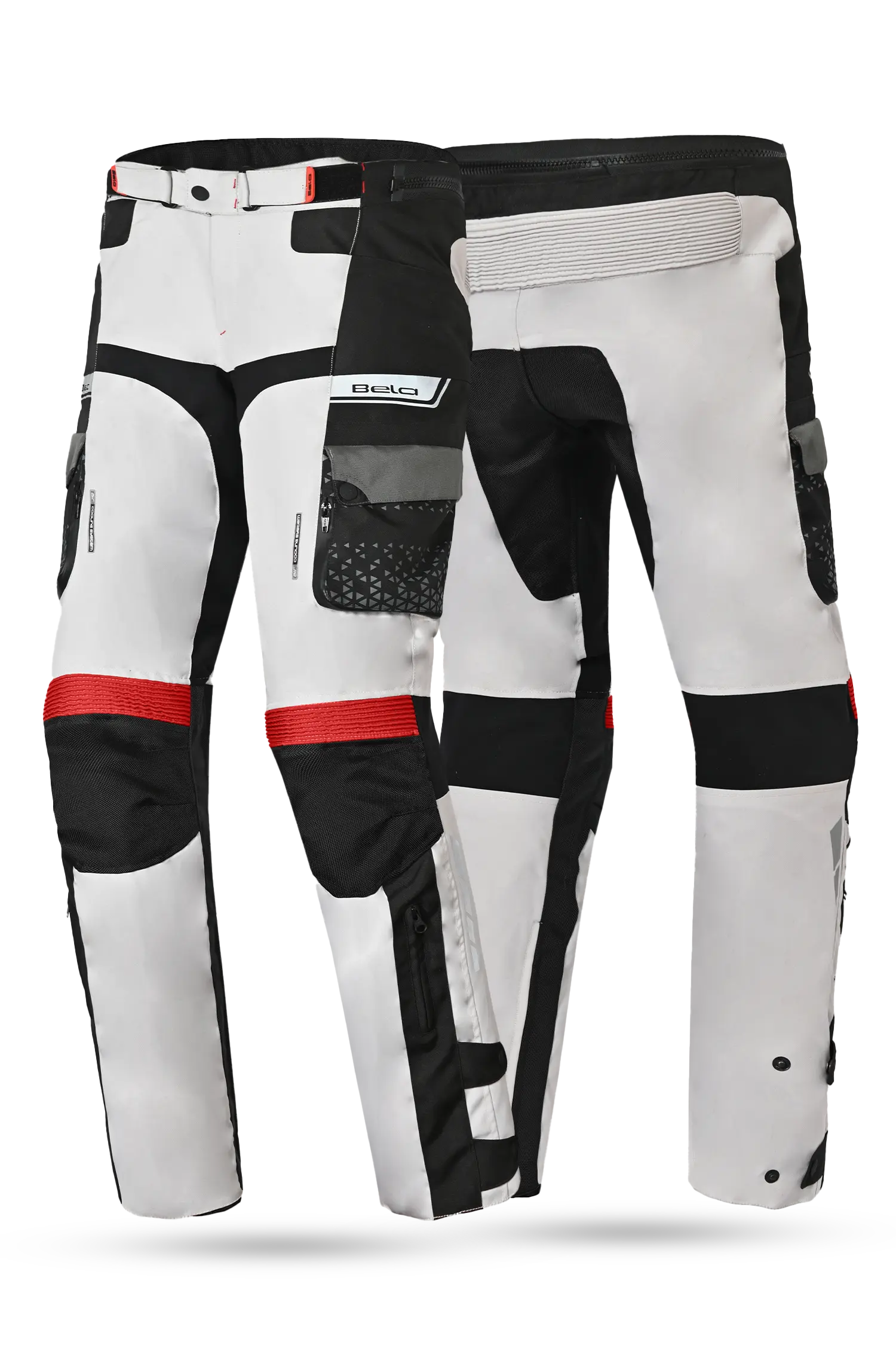 Bela Crossroad Extreme WP Pantaloni in tessuto impermeabile Ice/ Nero/ Rosso 