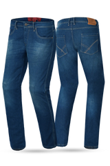 Bela Tough Rider da uomo Jeans da motociclista vintage blu 