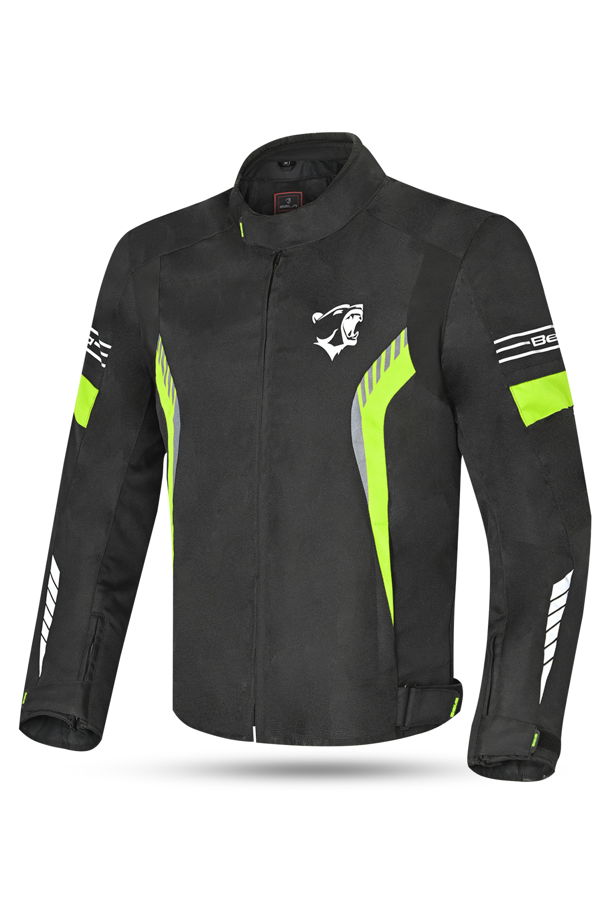 Bela Bradley Giacca da Moto Nero/ Giallo Fluor 