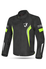 Bela Bradley Giacca da Moto Nero/ Giallo Fluor 