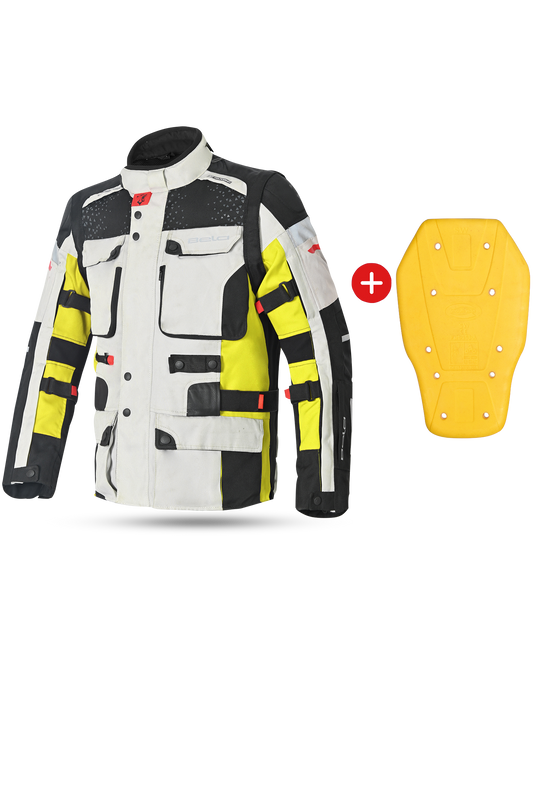 Bela Cross Road Extreme WP uomo Giacca Tre strati moto ( Maniche removibili ) 