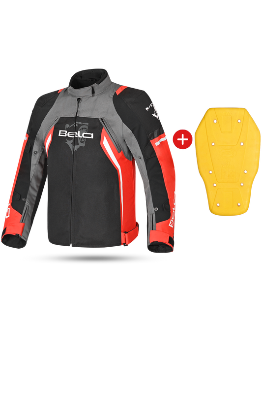 Bela Cordaniel Giacca moto Nera Grigio scuro Rosso 