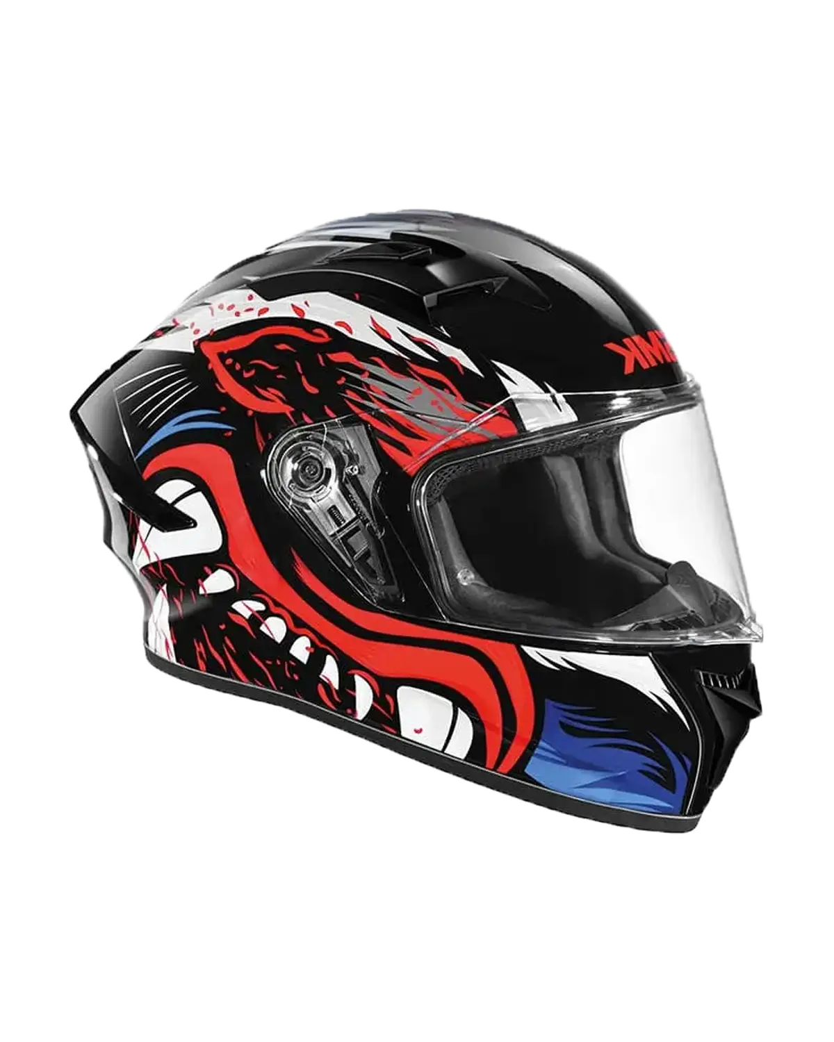 SMK STELLAR ANIMAL MA231 Moto Integrale Caschi Opaco Nero Bianco Rosso 