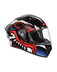 SMK STELLAR ANIMAL MA231 Moto Integrale Caschi Opaco Nero Bianco Rosso 