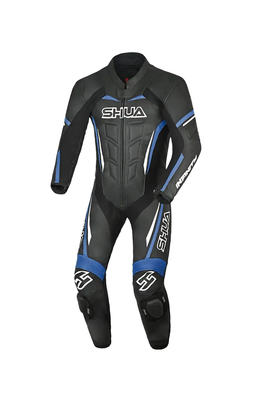Shua Infinity Nero Blu 1PC Tute da Moto Pelle Uomo 