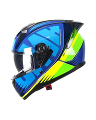 SKA-P 3MHG Speeder sport Moto Integrali Caschi Blu Giallo 