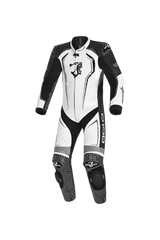 BELA NorthStar 1PC tute da corsa moto Nero Blanco 