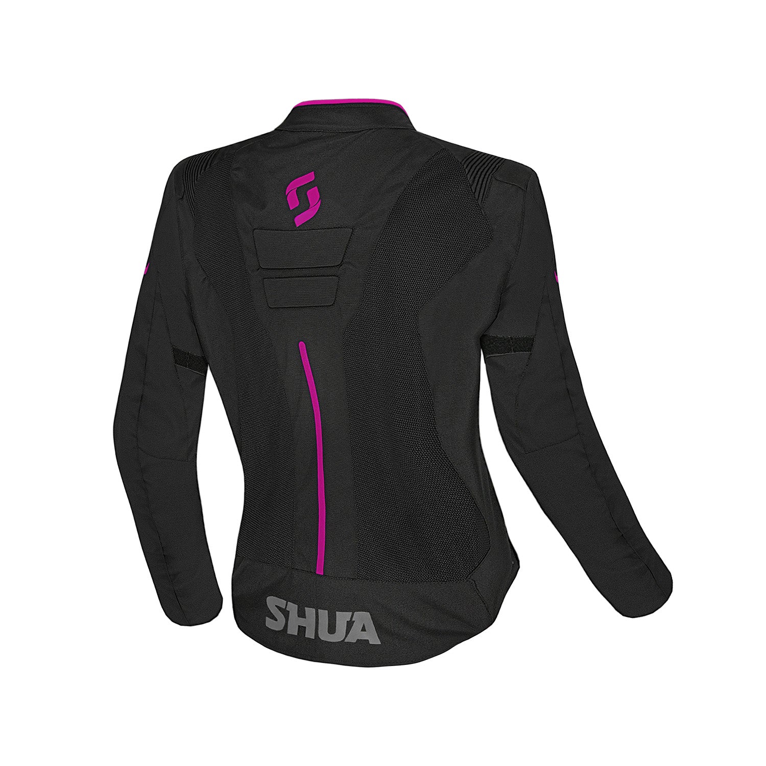 SHUA GRAVITY MESH GIACCA TESSUTO DONNA NERO FUCSIA 