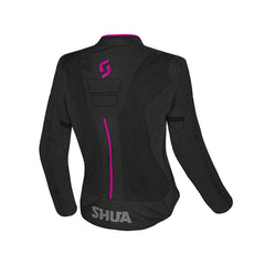 SHUA GRAVITY MESH GIACCA TESSUTO DONNA NERO FUCSIA 