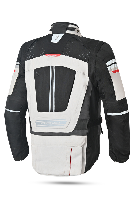 Bela Cross Road Extreme WP Giacca Tre strati moto per uomo Ice / Nero / Grigio ( Maniche removibili ) 