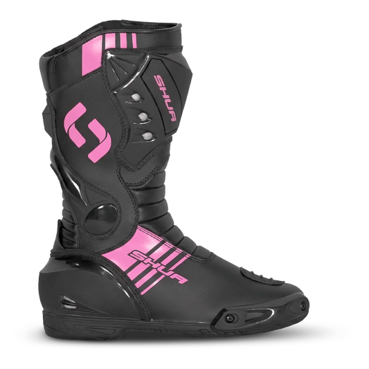 Shua - SuperTech Racing Motorcycle Boots - Black Pink  – Yamoto.it