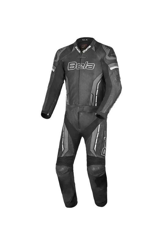 BELA - tuta 2 PC ROCKET cangaroo mix. NEGRO/ANTRACITA 