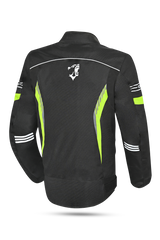 Bela Bradley Giacca da Moto Nero/ Giallo Fluor 