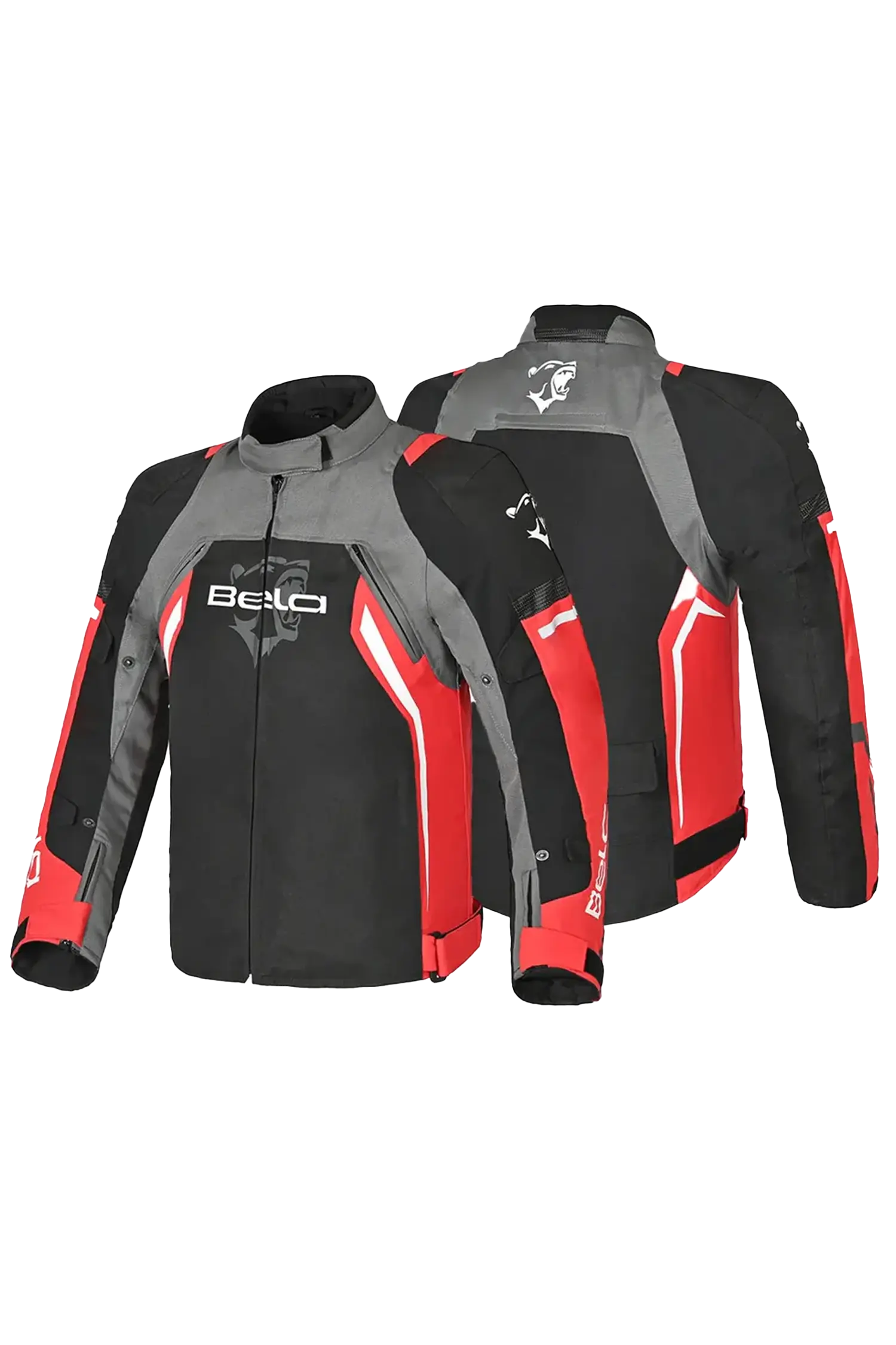 Bela Cordaniel Giacca moto Nera Grigio scuro Rosso 