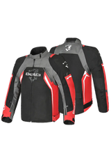 Bela Cordaniel Giacca moto Nera Grigio scuro Rosso 