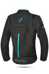 SHUA - GIACCA IN TESSUTO GRAVITY LITE NERO/TERQUISE donna Estivo traforato 