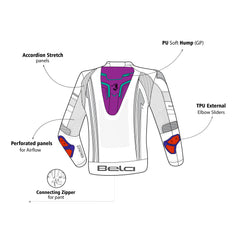 BELA BEAST GIACCA UOMO IN PELLE ANTHIRA NERO BIANCO 