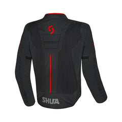 SHUA GRAVITY LITE GIACCA TESSUTO ESTIVO TRAFORATO UOMO NERO ROSSO 