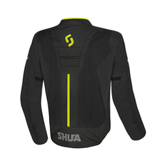 SHUA GRAVITY LITE GIACCA TESSUTO ESTIVO TRAFORATO UOMO NERO FLU GIALLO 