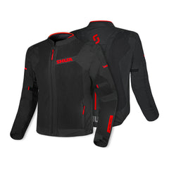 SHUA GRAVITY LITE GIACCA TESSUTO ESTIVO TRAFORATO UOMO NERO ROSSO 