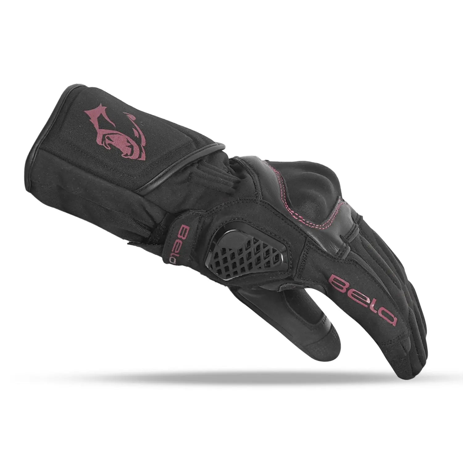 Bela - Frost Shield Guantes Negro Burdeos Burgundy 