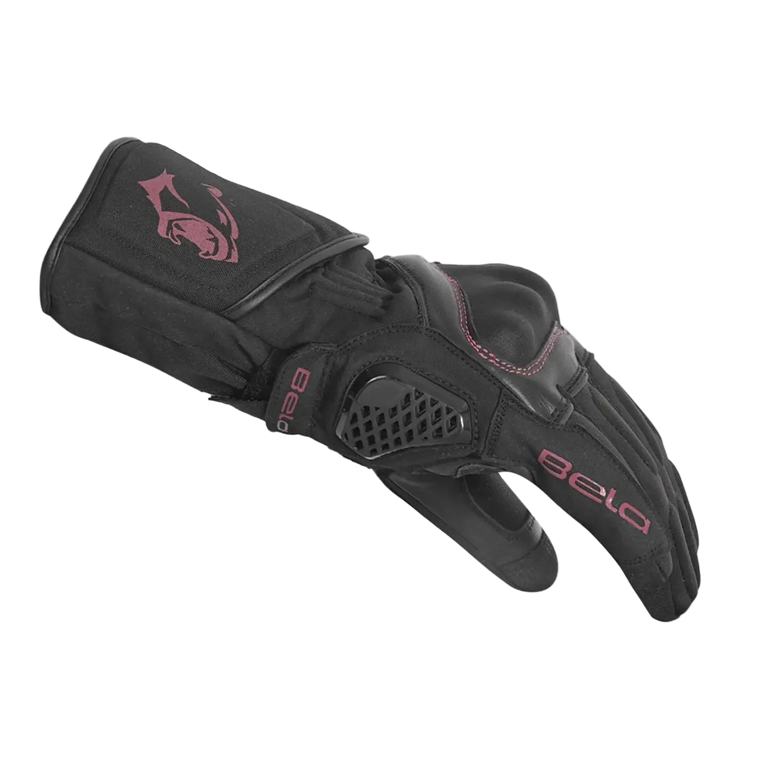 Bela - Guanti Frost Shield Uomo Nero Bordeaux Burgundy 