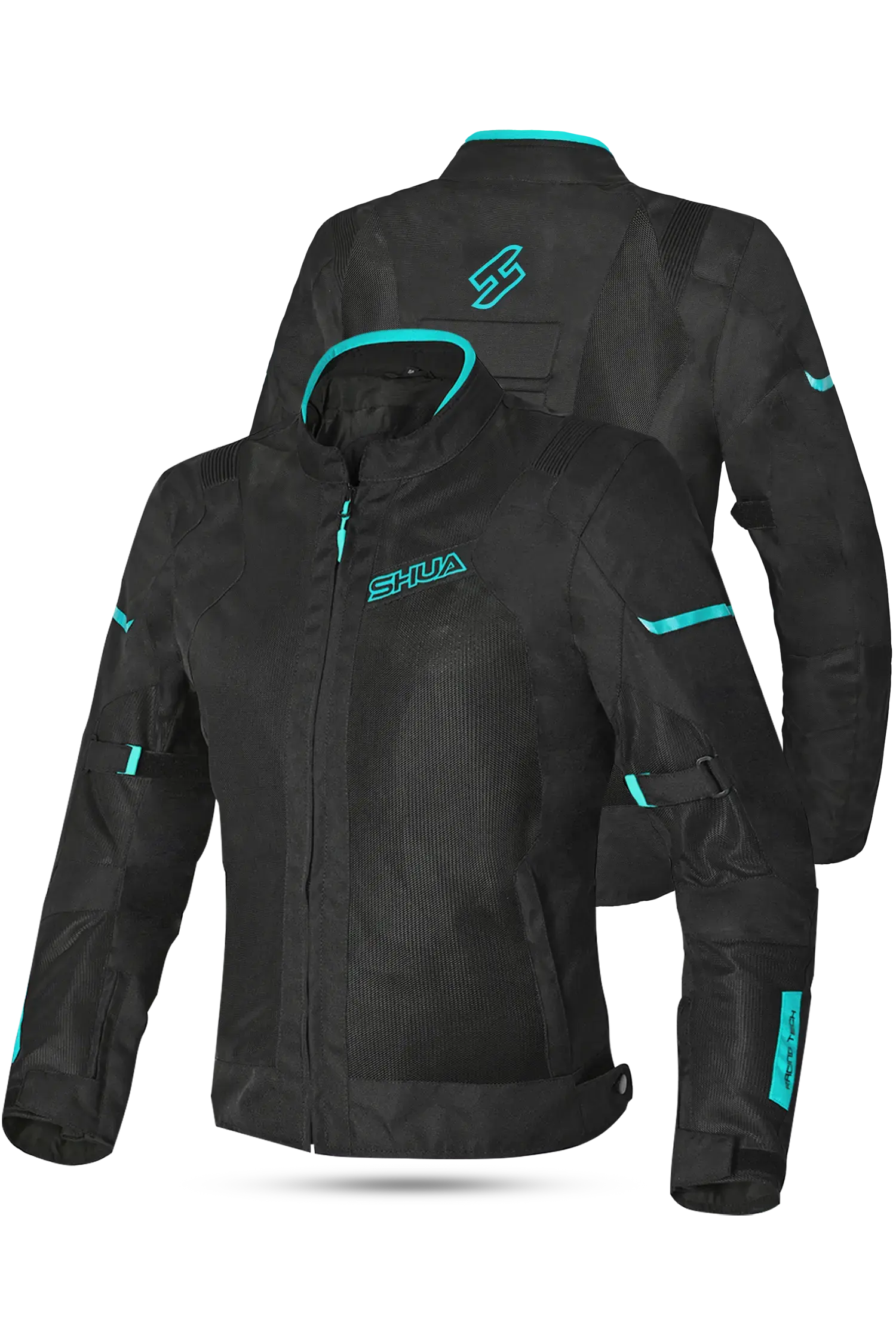 SHUA - GIACCA IN TESSUTO GRAVITY LITE NERO/TERQUISE donna Estivo traforato 