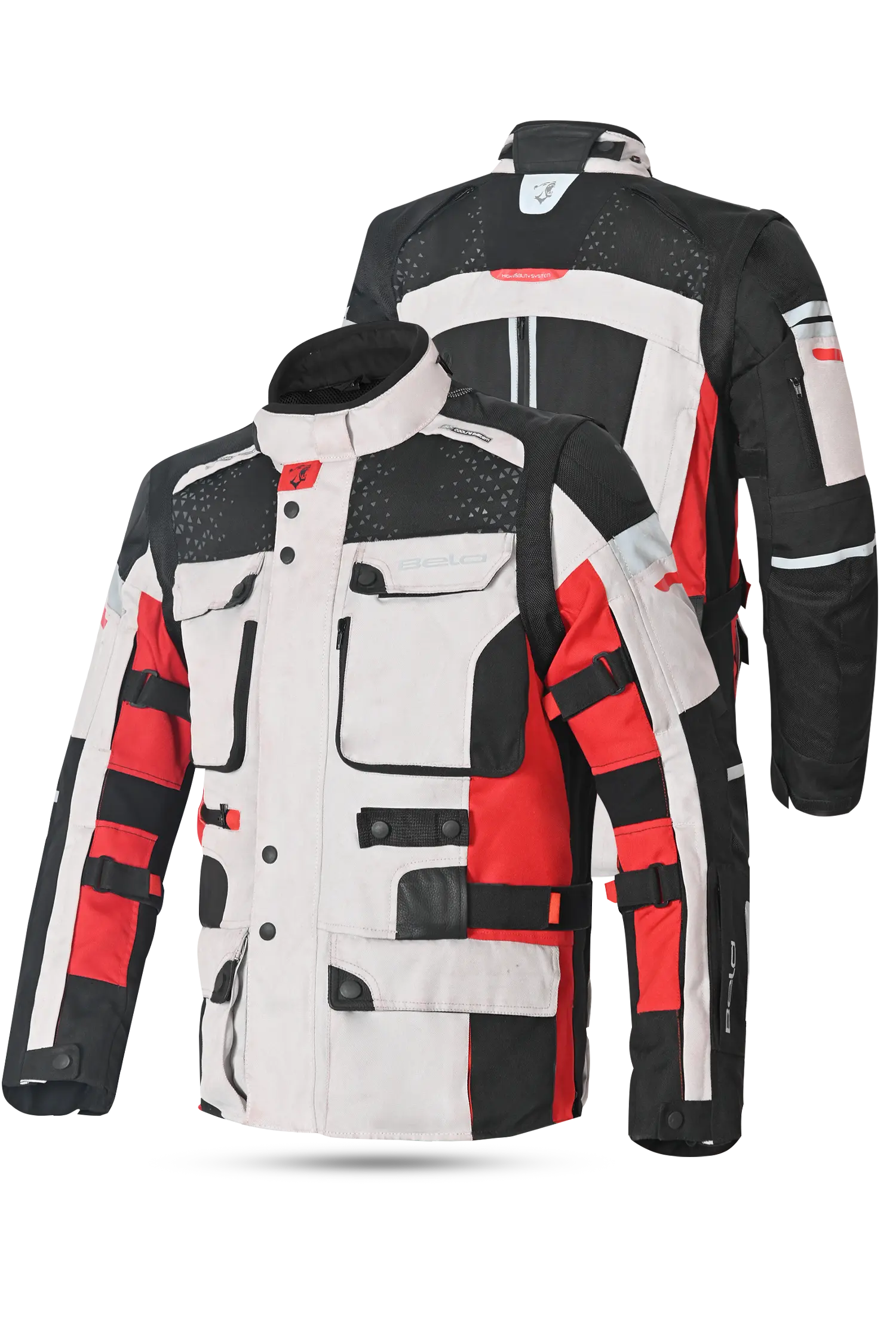 Bela Cross Road Extreme WP uomo Giacca Tre strati moto ( Maniche removibili ) 