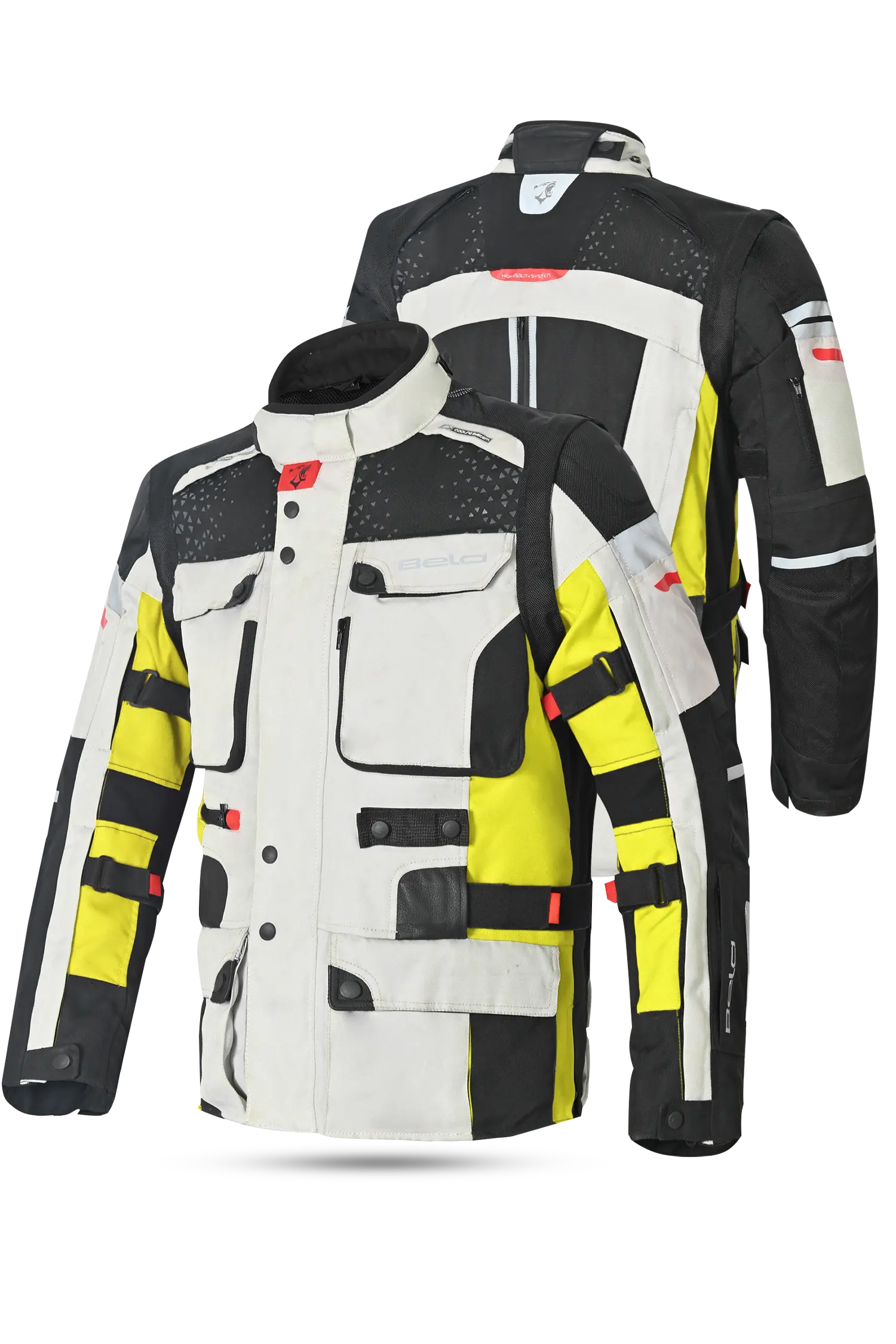 Bela Cross Road Extreme WP uomo Giacca Tre strati moto ( Maniche removibili ) 