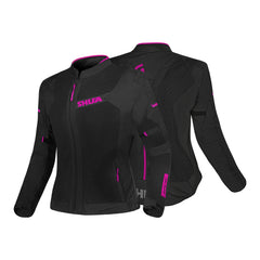 SHUA GRAVITY MESH GIACCA TESSUTO DONNA NERO FUCSIA 