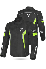 Bela Bradley Giacca da Moto Nero/ Giallo Fluor 