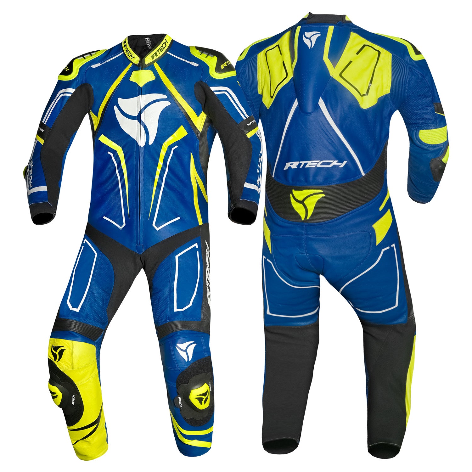 R-TECH RISING STAR MIX KANGAROO TUTA DI MOTO INTERA UOMO BLU GIALLO 