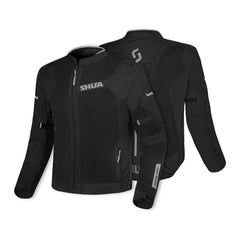 SHUA GRAVITY LITE GIACCA TESSUTO ESTIVO TRAFORATO UOMO NERO GRIGIO 