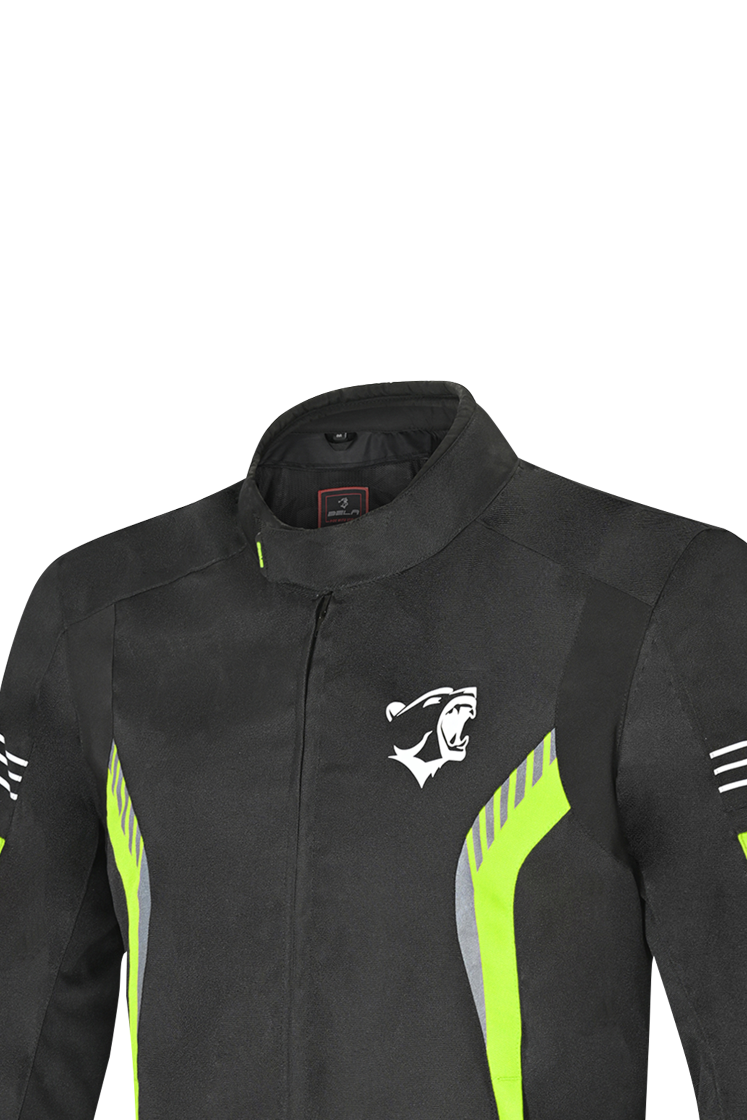 Bela Bradley Giacca da Moto Nero/ Giallo Fluor 