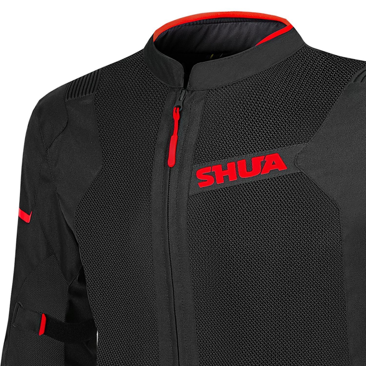 SHUA GRAVITY LITE GIACCA TESSUTO ESTIVO TRAFORATO UOMO NERO ROSSO 