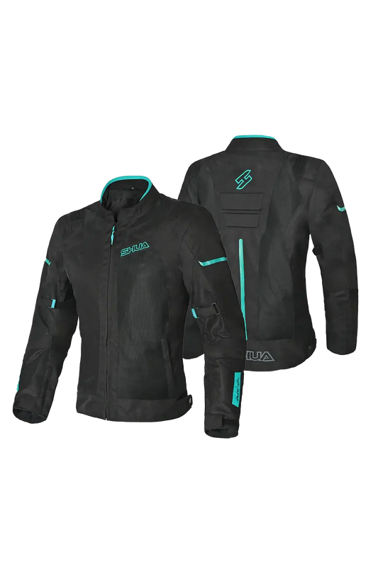 SHUA - GIACCA IN TESSUTO GRAVITY LITE NERO/TERQUISE donna Estivo traforato 